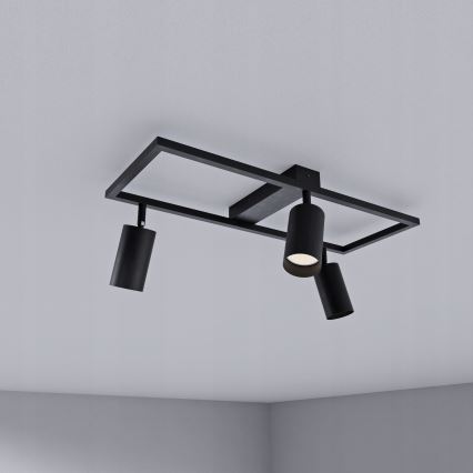 Usmerjena svetilka 3xGU10/30W/230V črna