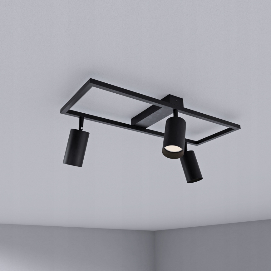 Usmerjena svetilka 3xGU10/30W/230V črna