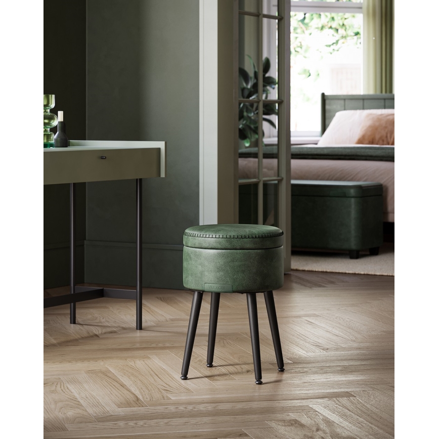 Usnjen tabure CORE, zelen