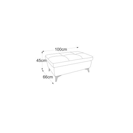 Usnjeni tabure SALERNO II 66x100 cm rjave barve