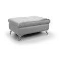 Usnjeni tabure SALERNO II 66x100 cm siva