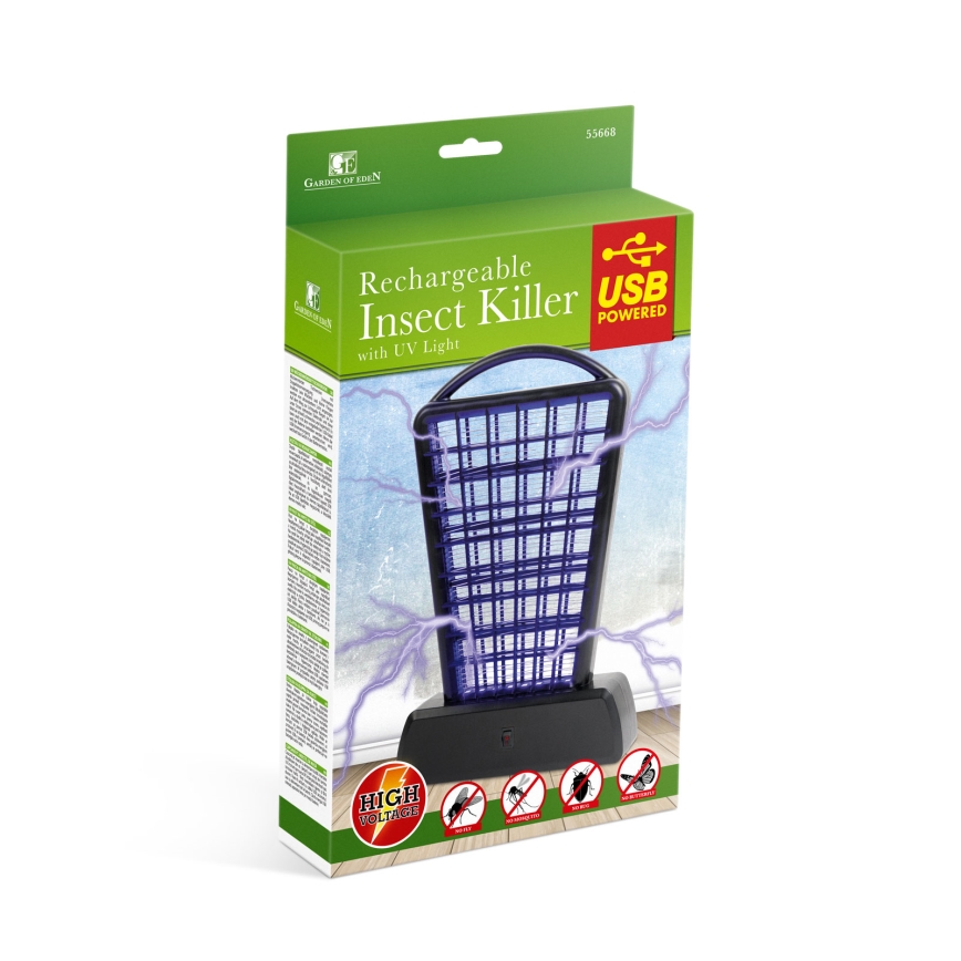 UV lovilec žuželk 1000 mAh/5V črna