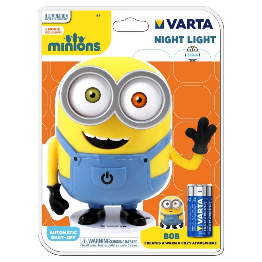 Varta 15615 - LED Otroška nočna lučka MINIONS LED/3xAA