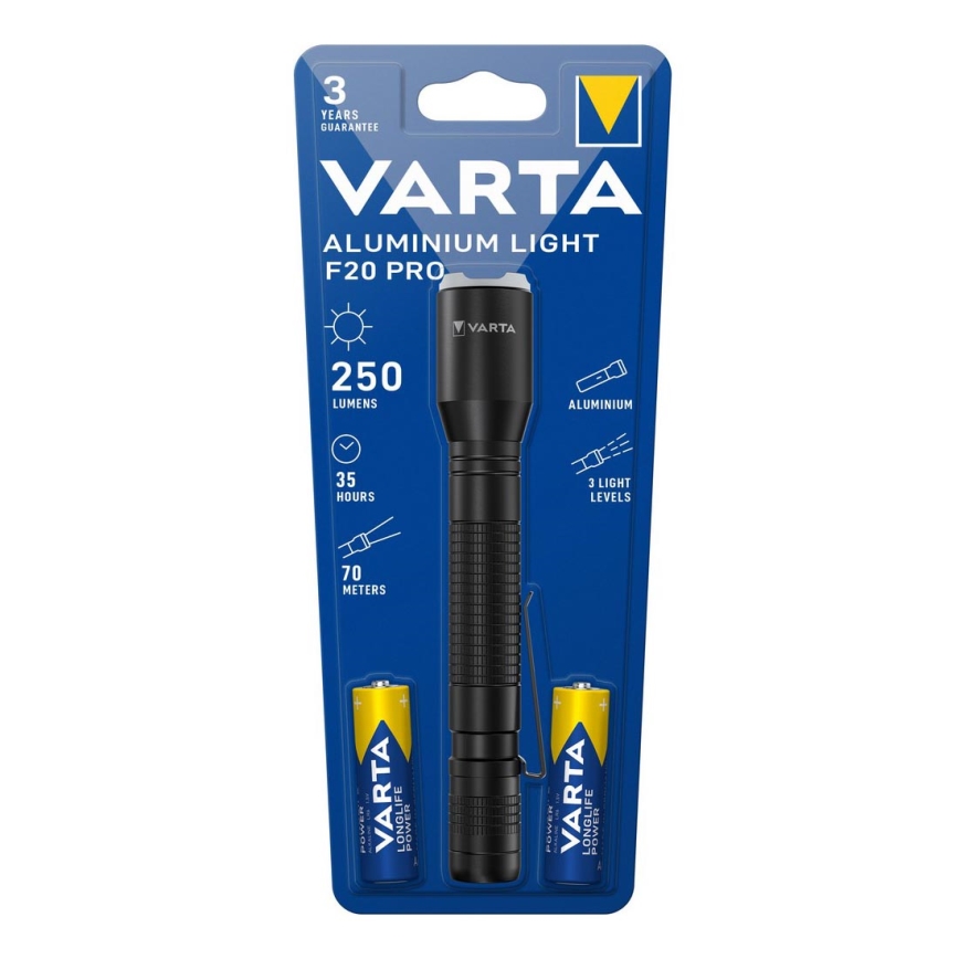 Varta 16607101421 - LED Svetilka ALUMINIUM LIGHT LED/2xAA