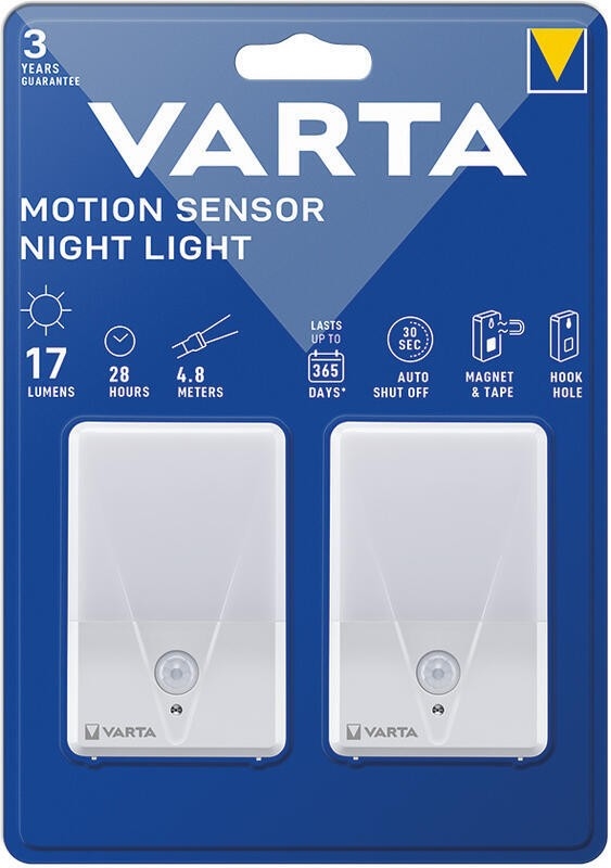 Varta 16624101402 - KOMPLET 2x LED orientacijska svetilka s senzorjem NIGHT LIGHT LED/3xAAA