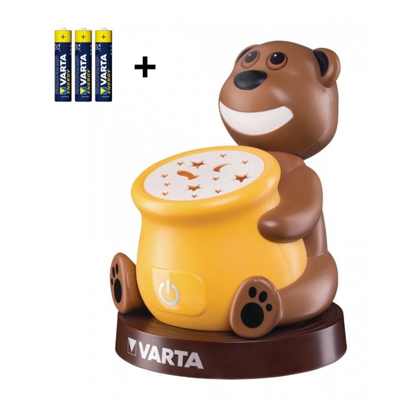 Varta 17501 - LED Otroška projektorska svetilka PAUL 2xLED/3xAA