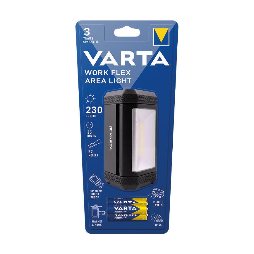 Varta 17648101421 - LED Prenosna svetilka WORK FLEX AREA LIGHT LED/3xAA IP54