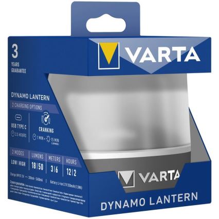 Varta 17670101111 - LED Polnilna svetilka DYNAMO LANTERN LED/5V 350 mAh IP54