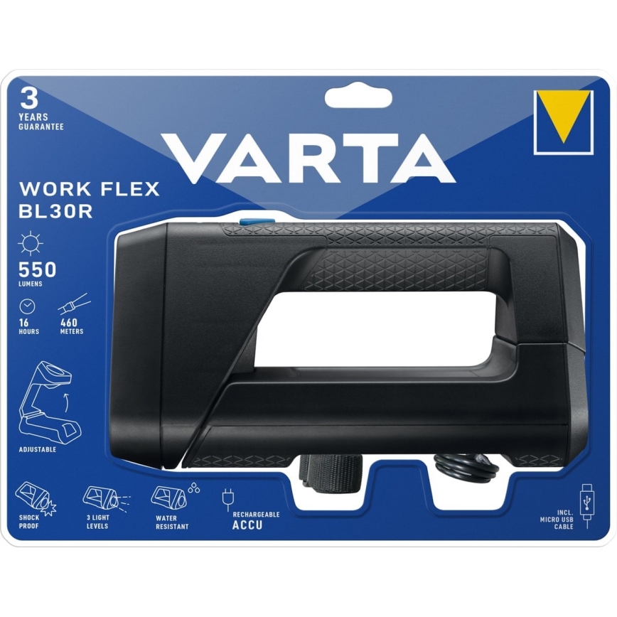 Varta 18684101401 - LED Prenosna svetilka WORK FLEX LED/5W/5V 2600mAh IPX4