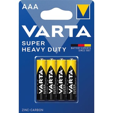 Varta 2003 - 4 kosi cink-ogljikove baterije SUPER HEAVY DUTY AAA 1,5V