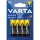 Varta 2006 - 4 kosi cinkovo-ogljikova baterija SUPER HEAVY DUTY AA 1,5 V