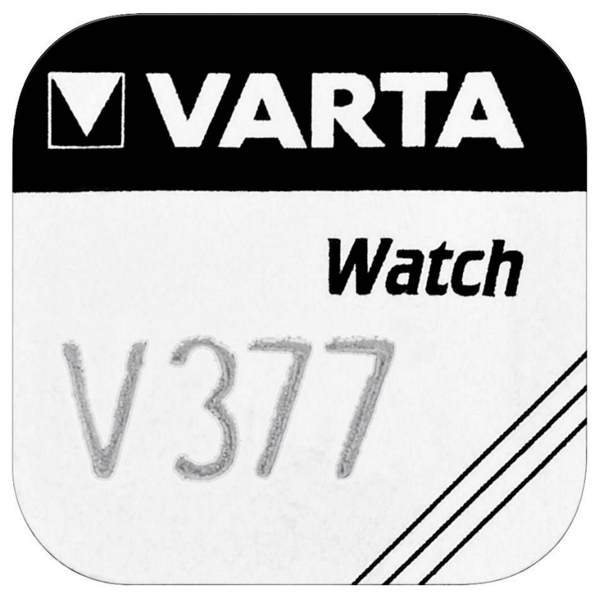 Varta 3771 - 1 kom Srebrno-oksidna gumbasta baterija V377 1,5V