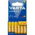 Varta 4103101746 - 6 kosov alkalnih baterij LONGLIFE AAA 1,5V