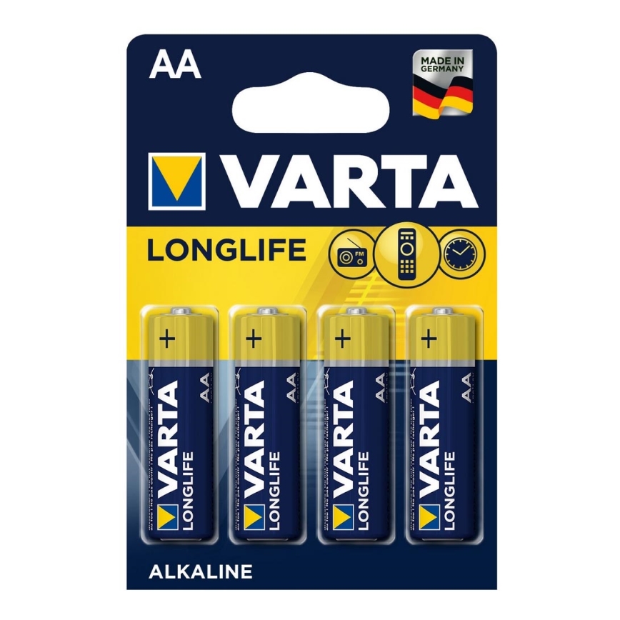 Varta 4106 - 4 kom Alkalne baterije LONGLIFE EXTRA AA 1,5V