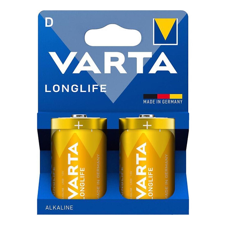 Varta 4120101422 - 2 kom. Alkalna baterija LONGLIFE D 1,5V