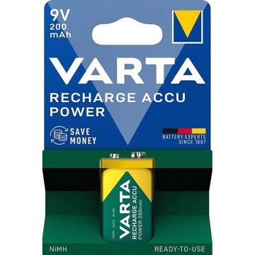 Varta 56722101401 - 1 kos Polnilna baterija ACCU Ni-MH/200mAh/9V