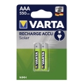 Varta 56733 - 2 kom. Polnilna baterija SOLAR ACCU AAA NiMH/550mAh/1,2V