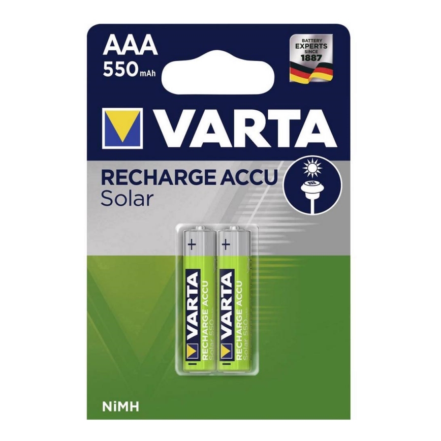 Varta 56733 - 2 kom. Polnilna baterija SOLAR ACCU AAA NiMH/550mAh/1,2V