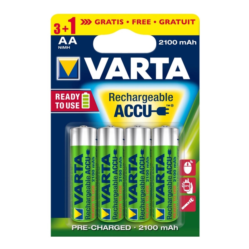 Varta 5675 - 3+1 kom Polnilna baterija ACCU AA Ni-MH/2100mAh/1,2V