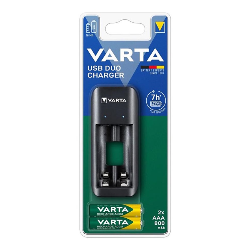 Varta 57651201421 - Polnilnik za baterije 2xAA/AAA 800mAh 5V
