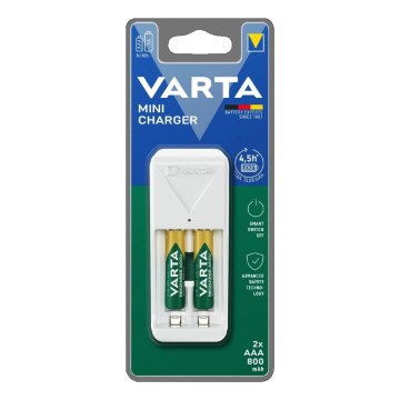 Varta 57656201421 - Polnilec baterij 2xAA/AAA 800 mAh 230V