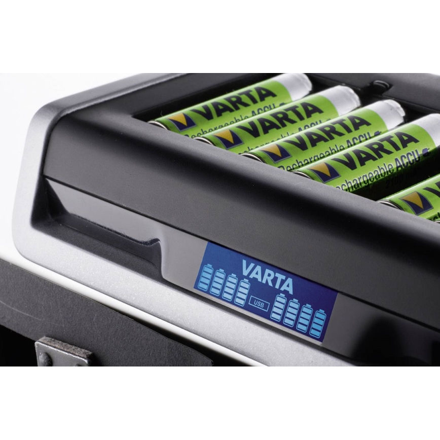 VARTA 57671 - LCD Multi polnilnik 8xAA/AAA in USB polnjenje 4h