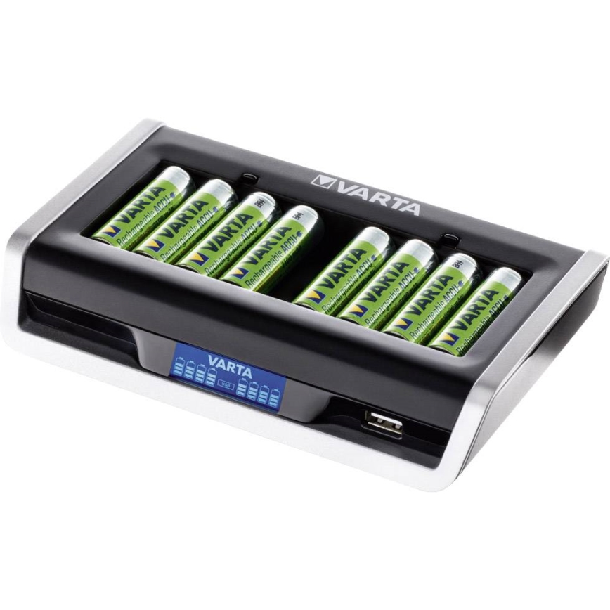 VARTA 57671 - LCD Multi polnilnik 8xAA/AAA in USB polnjenje 4h