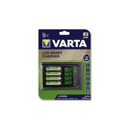 VARTA 57674 - LCD Pametni polnilnik 4xAA/AAA polnjenje 1,5h