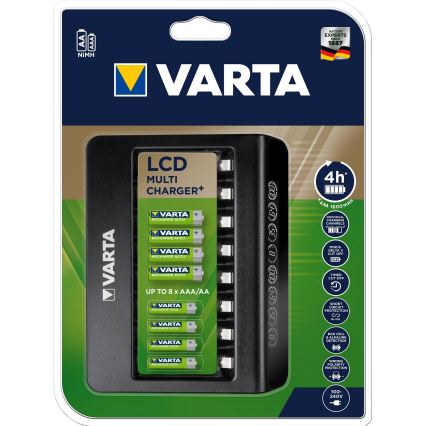 Varta 57681 - LCD Pametni polnilnik 8xAA/AAA polnjenje 2h