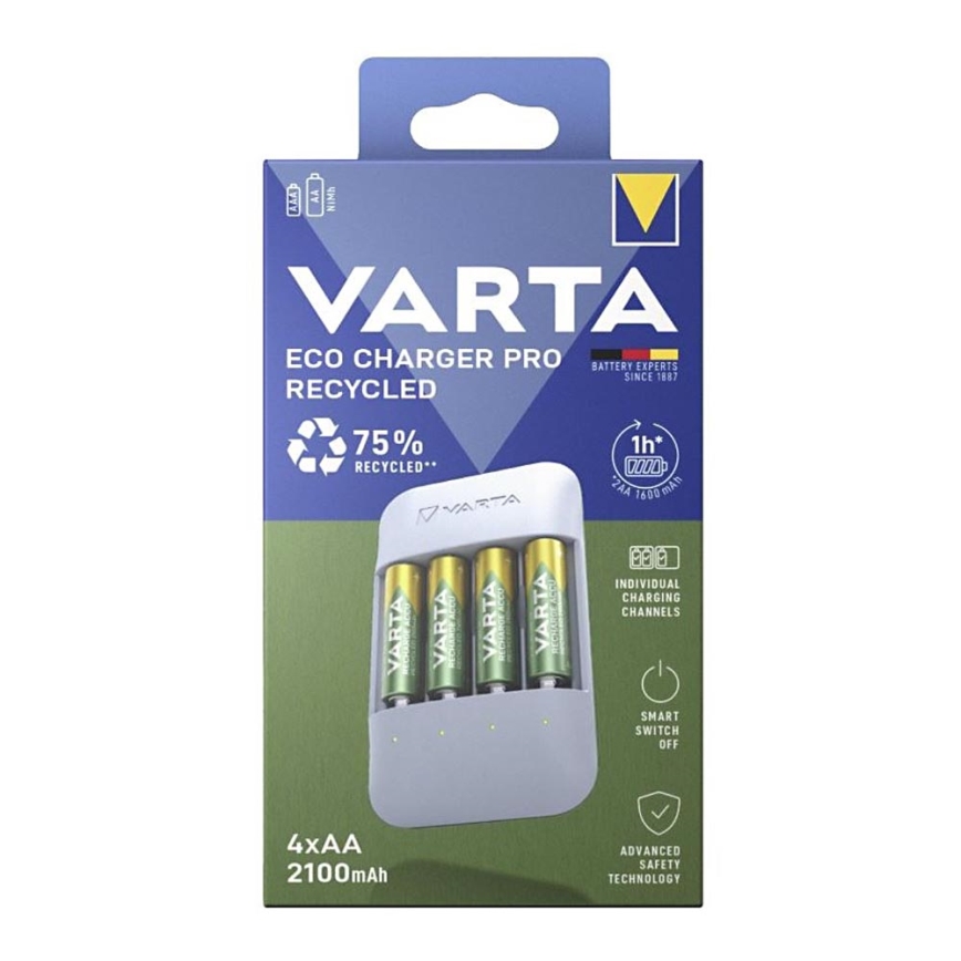 Varta 57683101121 - Polnilnik za baterije 4xAA/AAA 2100mAh 5V
