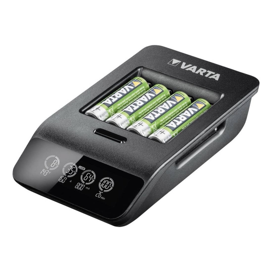 VARTA 57684 - LCD Pametni polnilnik 4xAA/AAA polnjenje 1,5h