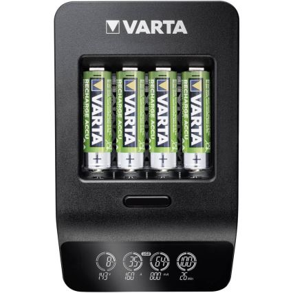 VARTA 57684 - LCD Pametni polnilnik 4xAA/AAA polnjenje 1,5h