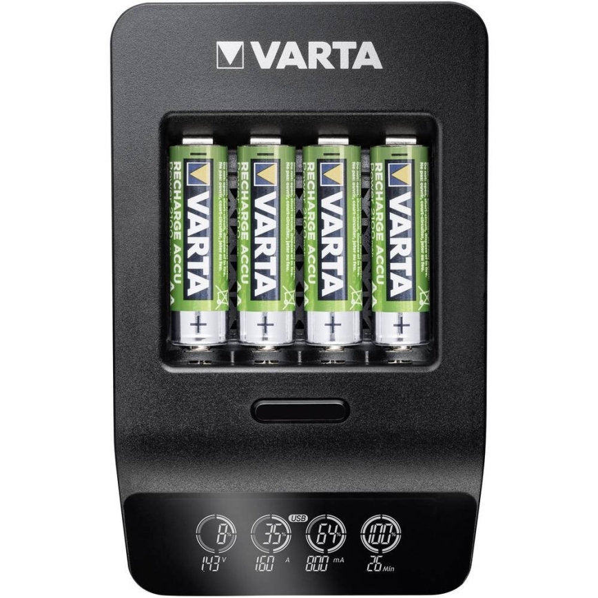 VARTA 57684 - LCD Pametni polnilnik 4xAA/AAA polnjenje 1,5h