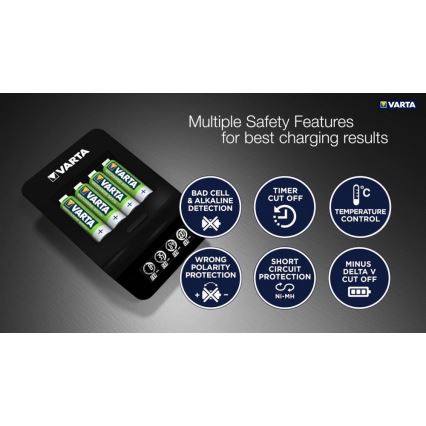 VARTA 57684 - LCD Pametni polnilnik 4xAA/AAA polnjenje 1,5h