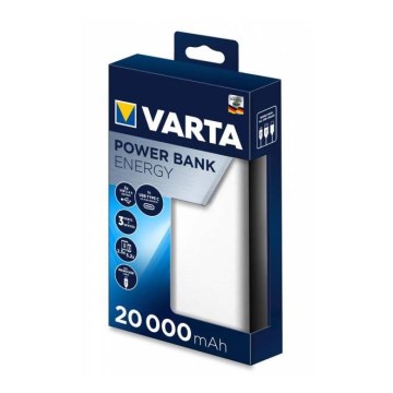 Varta 57978101111  - Power Bank ENERGY 20000mAh/2x2,4V bela