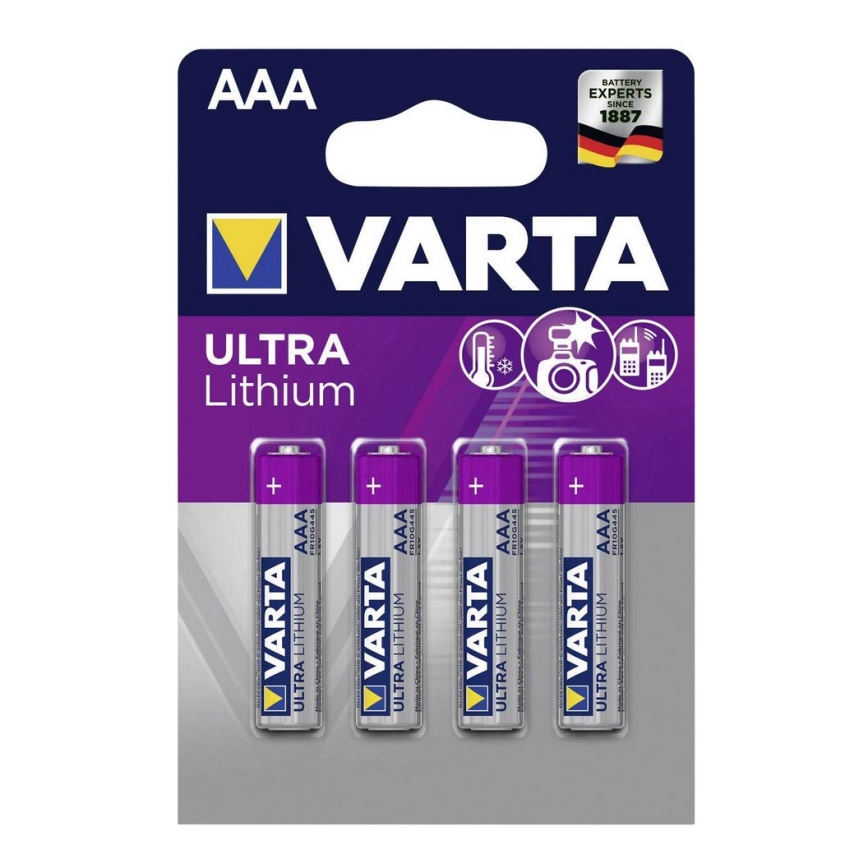 Varta 6103301404 - 4 ks Litijeva baterija ULTRA AAA 1,5V