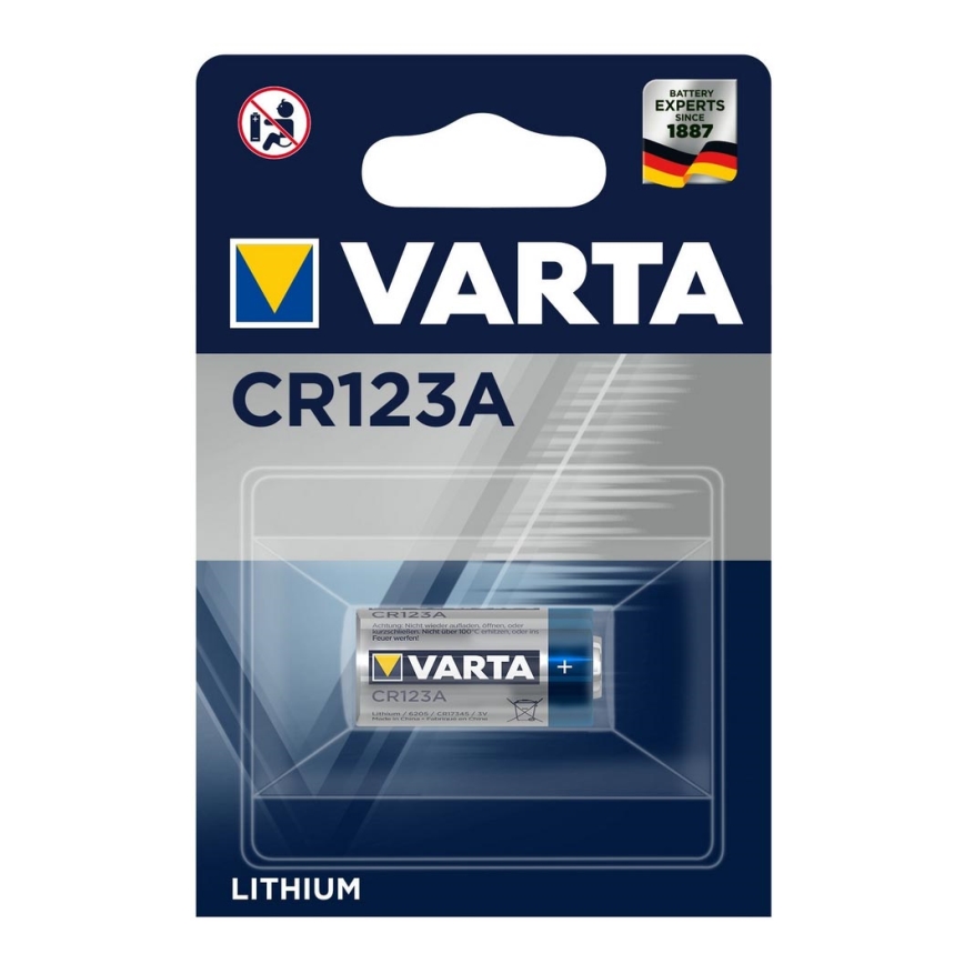 Varta 6205 - 1 kom Litijeva baterija PHOTO CR 123A 3V