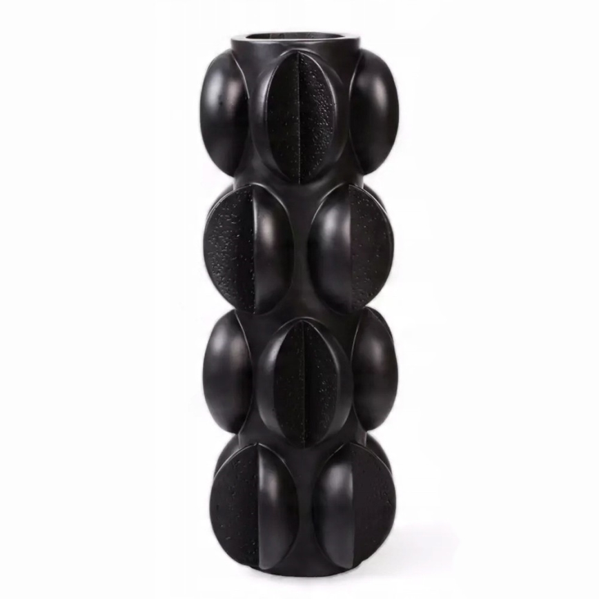 Vaza 37x15 cm smola/matno črna