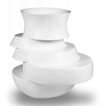 Vaza 38x33x36 cm smola/bela