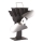 Ventilator kamina 19,3x20,5 cm antracit/sijajni krom