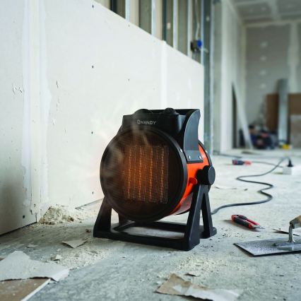Ventilator s keramičnim grelnim telesom 1000/2000W/230V oranžna/črna