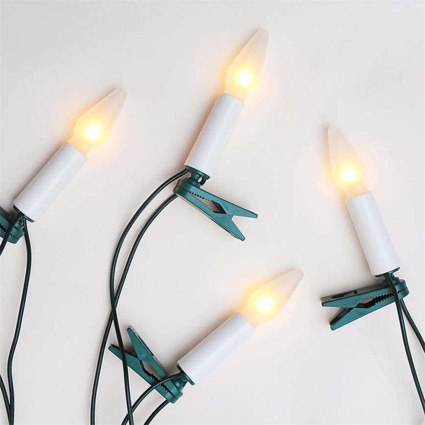 Božična veriga FELICIA 16xE10/14V/230V bela