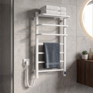 Vertaduro - Električni sušilec za brisače z termostatom DOR 155W/230V 80x48 cm IP44, bel, levi