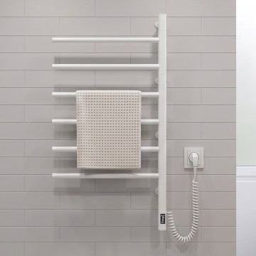 Vertaduro - Električni vrtljiv sušilec za brisače z termostatom ARA 105W/230V 80x49 cm IP44 bela