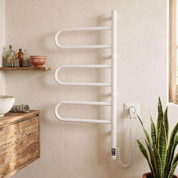 Vertaduro - Električni vrtljiv sušilnik za brisače z termostatom ELA 120W/230V 80x49 cm IP44 bela