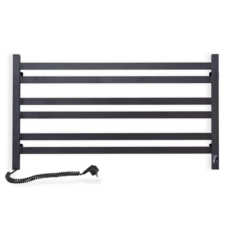 Vertaduro - Električni grelec za brisače s termostatom AVA 181W/230V 50x90 cm IP44, črn, levi