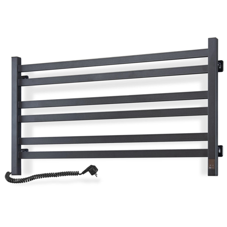 Vertaduro - Električni grelec za brisače s termostatom AVA 181W/230V 50x90 cm IP44, črn, levi
