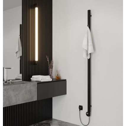 Vertaduro - Kopalniški radiator z termostatom ERDA 400W 180x5 cm črn