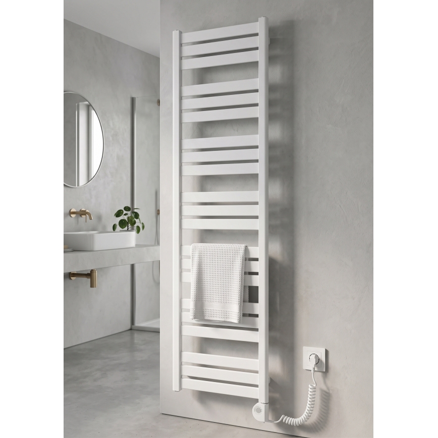 Vertaduro - kopalniški radiator z termostatom LUCY, 800 W, 177 x 50 cm, bela
