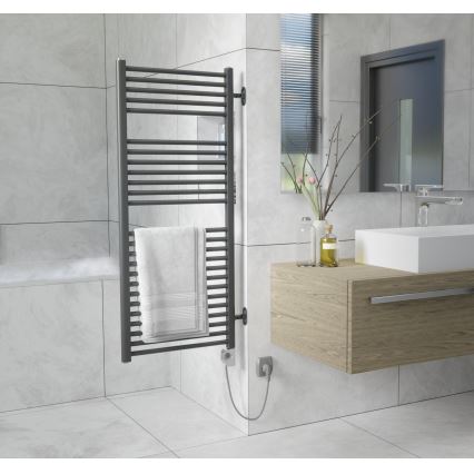 Vertaduro - Kopalniški radiator z termostatom MEG 600W 118x50 cm antracit